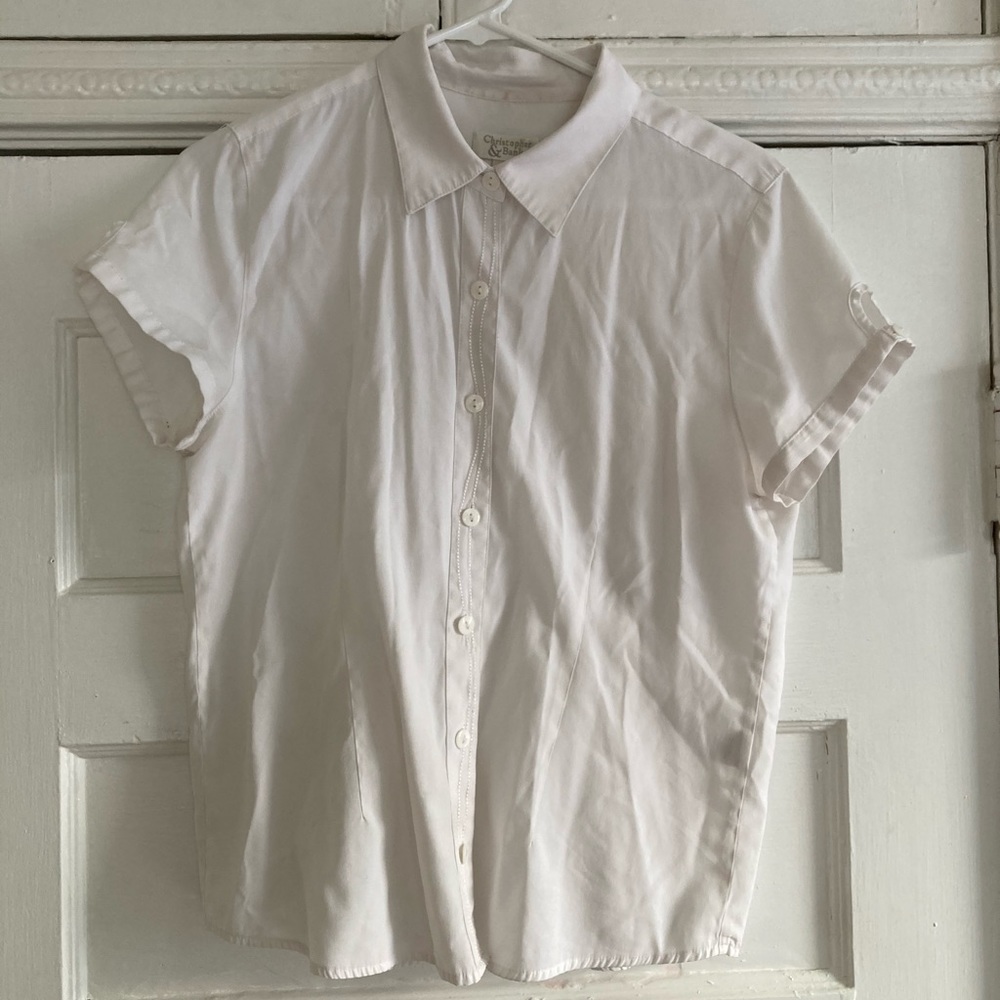 Christoper & Banks white collared button down